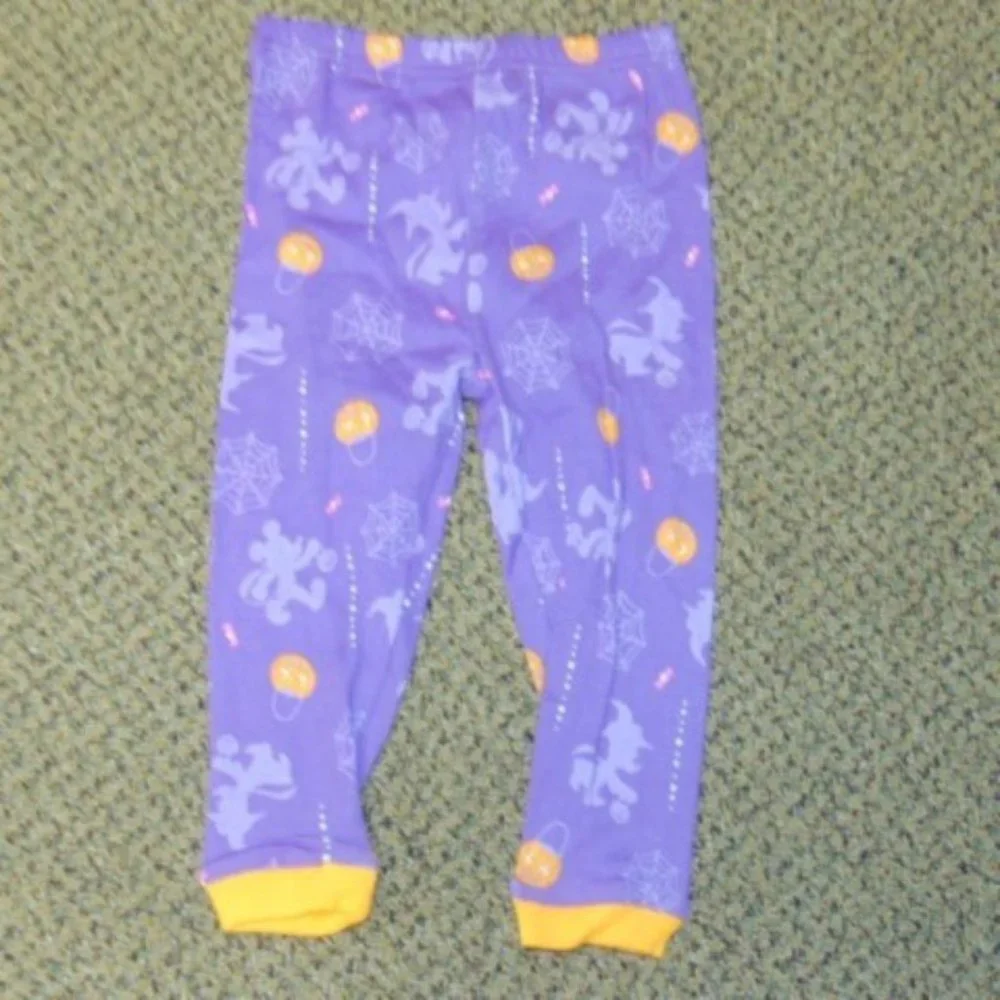 Minnie Mouse Halloween Pajamas 3T Purple White 2 Pc Shirt & Pants Girls Disney